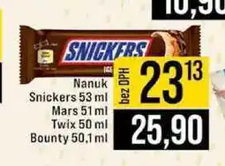 Jip Nanuk Snickers 53 ml Mars 51 ml Twix 50 ml Bounty 50,1 ml nabídka