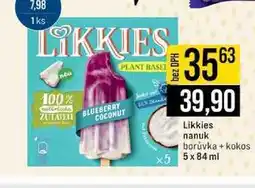 Jip Likkies nanuk borůvka + kokos 5 x 84 ml nabídka