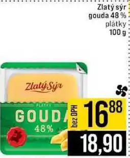 Jip Zlatý sýr gouda 48% plátky 100 g nabídka