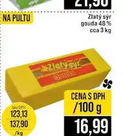 Jip Zlatý sýr gouda 48% cca 3 kg 100g nabídka