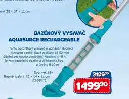 Sparkys Bazénový vysavač Aquasurge rechargeable nabídka