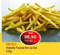 Vrtal Hranolky Favorita thin cut 6x6 nabídka