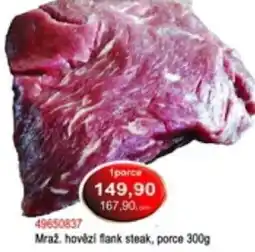 Vrtal Mraz, hovězí flank steak, porce nabídka