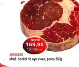 Vrtal Mraz, hovězí rib eye steak, porce nabídka