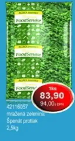 Vrtal Mrazena zelenina Spenat protlak nabídka
