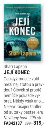 Knižní klub Shari Lapena Její konec nabídka