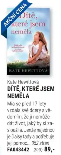 Knižní klub Kate Hewittová Dítě, které jsem neměla nabídka