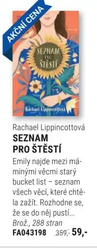 Knižní klub Rachael Lippincottová Seznam pro štěstí nabídka
