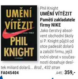 Knižní klub Phil Knight Umění vítězit paměti zakladatele firmy nike nabídka