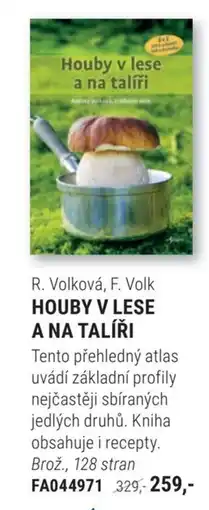 Knižní klub R. Volková, F. Volk Houby v lese a na talíři nabídka