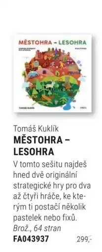 Knižní klub Tomáš Kuklík Městohra - lesohra nabídka