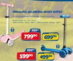 Sparkys Tříkolová koloběžka sport svítící nabídka