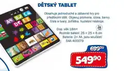 Sparkys Dětský tablet nabídka