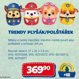 Sparkys Trendy plyšák/polštářek nabídka