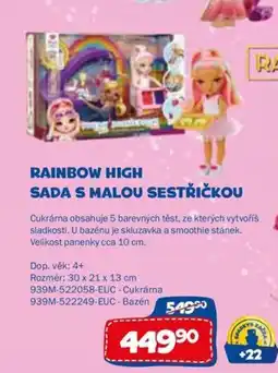 Sparkys Rainbow high sada s malou sestřičkou nabídka