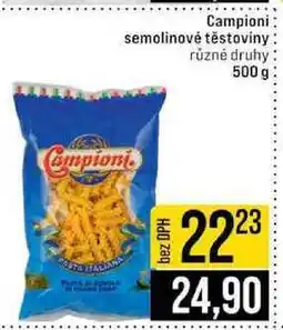 Jip Campioni semolinové těstoviny různé druhy 500 g nabídka