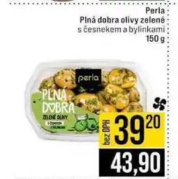 Jip Perla Plná dobra olivy zelené s česnekem a bylinkami 150 g nabídka