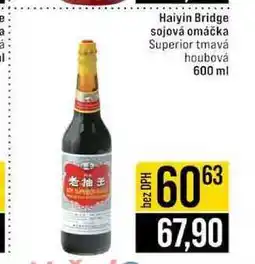 Haiyin Bridge sojová omáčka Superior tmavá houbová 600 ml