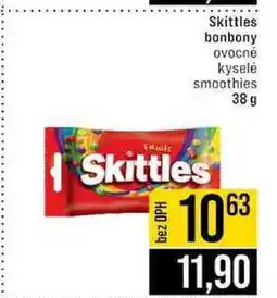 Jip Skittles bonbony ovocné kyselé smoothies 38 g nabídka