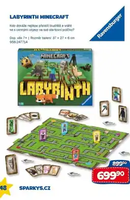 Sparkys Labyrinth Minecraft nabídka