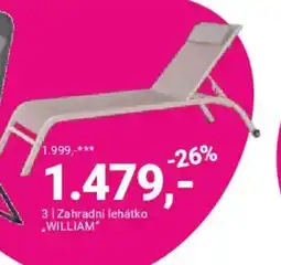 Möbelix Zahradní lehátko WILLIAM nabídka