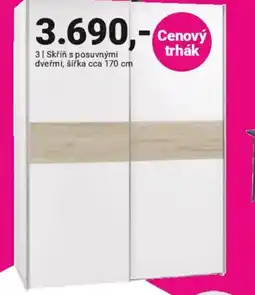 Möbelix Skříň s posuvnými dveřmi nabídka