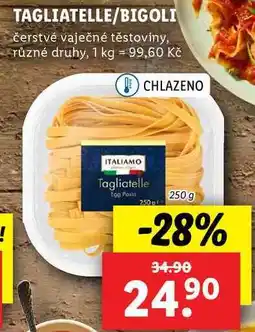 Lidl TAGLIATELLE/BIGOLI, 250 g nabídka