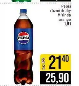 Jip Pepsi různé druhy Mirinda orange 1,5l nabídka
