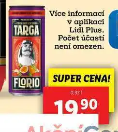 Lidl TARGA FLORIO, 0,33 l nabídka