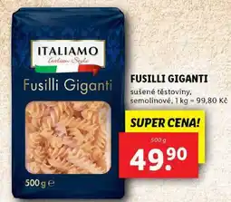 Lidl FUSILLI GIGANTI, 500 g nabídka