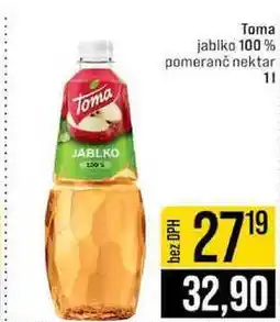 Jip Toma jablko 100% pomeranč nektar 1l nabídka