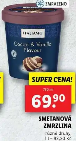 Lidl SMETANOVÁ ZMRZLINA, 750 ml nabídka