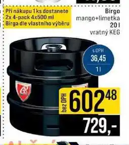 Jip Birgo mango+limetka 20l nabídka