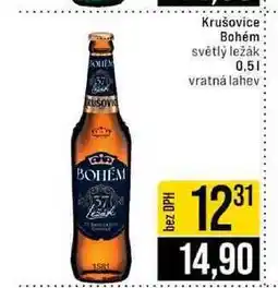 Jip Krušovice Bohém světlý ležák 0,5l nabídka