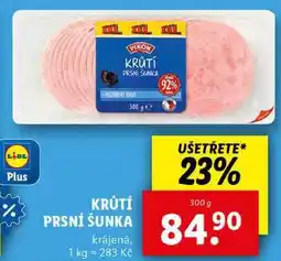 Lidl KRŮTÍ PRSNÍ ŠUNKA, 300 g nabídka