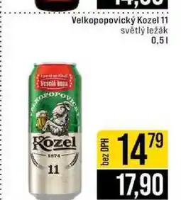 Jip Velkopopovický Kozel 11 světlý ležák 0,5l nabídka
