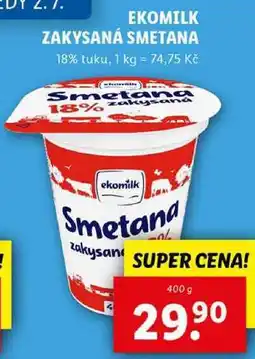 Lidl EKOMILK ZAKYSANÁ SMETANA, 400 g nabídka