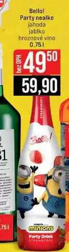 Jip Bello! Party nealko jahoda jablko hroznové víno 0.75l nabídka