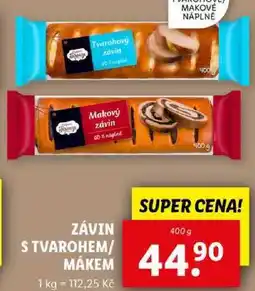 Lidl ZÁVIN S TVAROHEM/MÁKEM, 400 g nabídka