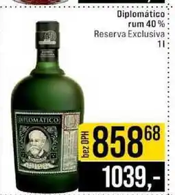 Jip Diplomático rum 40% Reserva Exclusiva 1l nabídka