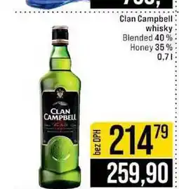 Jip Clan Campbell whisky Blended 40% Honey 35% 0,7l nabídka