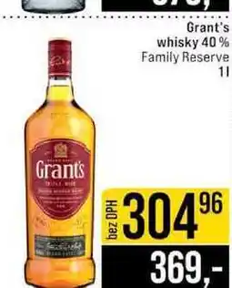Jip Grant's whisky 40% Family Reserve 1l nabídka