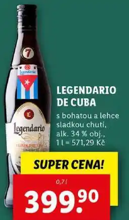 Lidl LEGENDARIO DE CUBA, 0,7 l nabídka