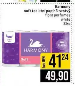 Jip Harmony soft toaletni papir 3-vrstvý flora perfumes white 8 ks nabídka