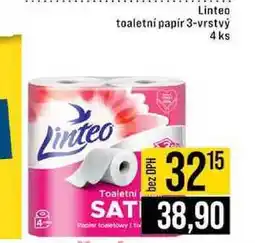 Jip Linteo toaletní papír 3-vrstvý 4 ks nabídka