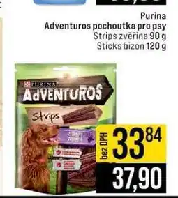 Purina Adventuros pochoutka pro psy Strips zvěřina 90 g