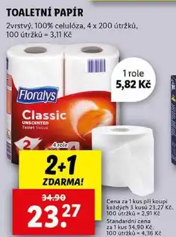 Lidl TOALETNÍ PAPÍR, 4 role nabídka