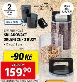 Lidl SKLADOVACÍ SKLENICE - 2 KUSY nabídka