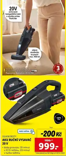 Lidl AKU RUČNÍ VYSAVAČ 20 V nabídka