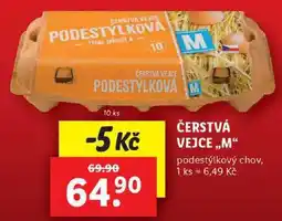 Lidl ČERSTVÁ VEJCE ,,M“ podestýlkový chov, 10 ks nabídka
